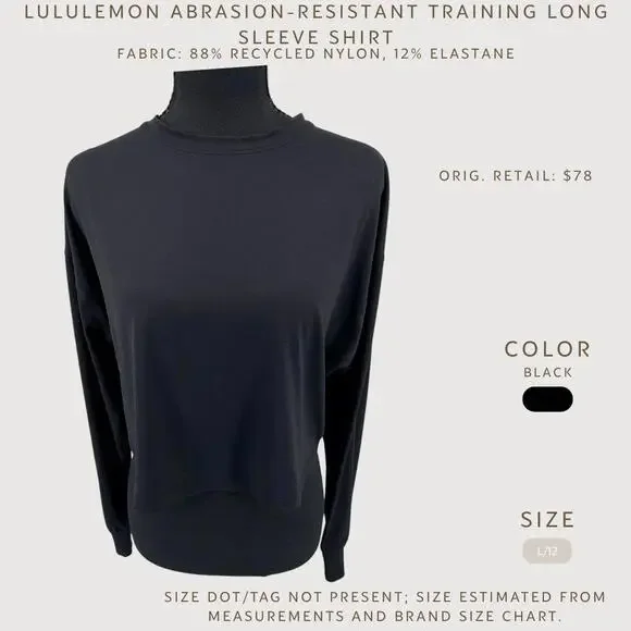 Lululemon Abrasion Resistant Training Long Sleeve Top 12 - Picture 2 of 7
